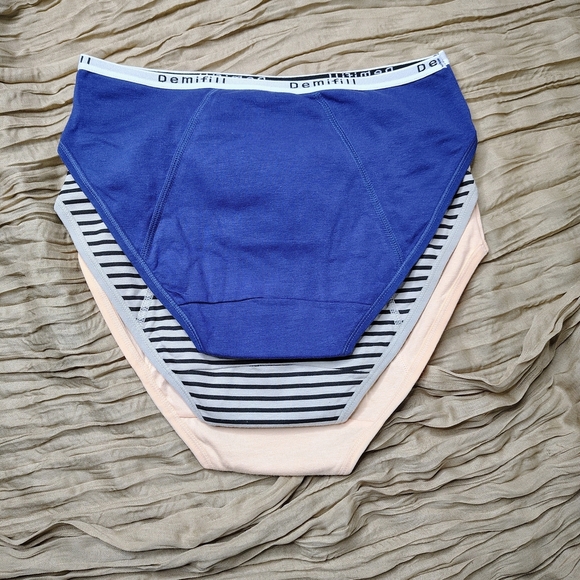 Demifill 6 Pack Assorted Period Brief Underwear Girls Size Small 10-12 Years New - Picture 8 of 10